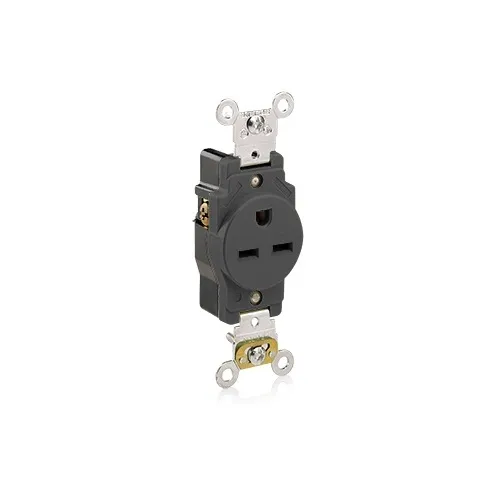 Leviton 5661-E Single Receptacle, 2-Pole, 3-Wire, 15A, 250V