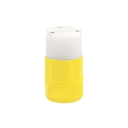 Leviton 5669-CY Connectors, YL CONN 2PO 3WI 6-15R 15A250V