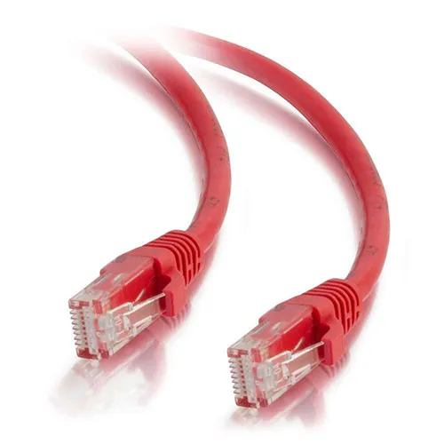 Quiktron 570-130-001 CAT5e Patch Cable, 1' Snagless C5E CM, Red