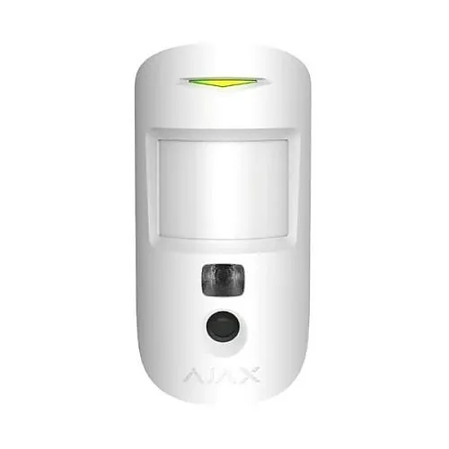 AJAX 57538.120.WH3 IR Motion Detector with Photo Verification, Photo on Demand, and Photo by Scenario Features, White