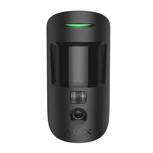 AJAX 57539.120.BL3 IR Motion Detector with Photo Verification, Photo on Demand, and Photo by Scenario Features, Black