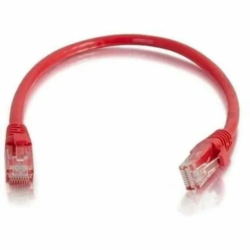 Quiktron 576-130-005 CAT6 Network Cable, 5' Snagless C6 CM, Red