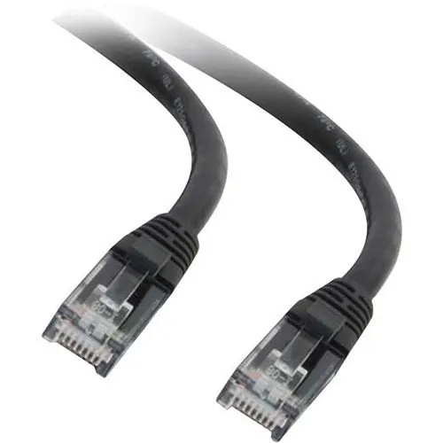 Quiktron 576-135-001 Q-Series CAT6 Patch Cable, Booted, 1' (0.3m), Black