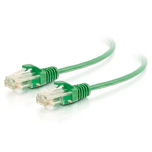 Quiktron 576-RD20-005 Value Series Booted CAT6 28 AWG Communication Cable, Green