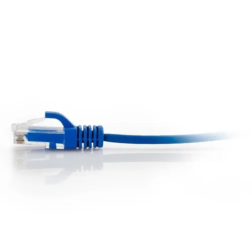 Quiktron 576A-RD10-010 Q-Series CAT6a Patch Cord, Snagless Unshielded (UTP), Reduced Diameter, 10', Blue
