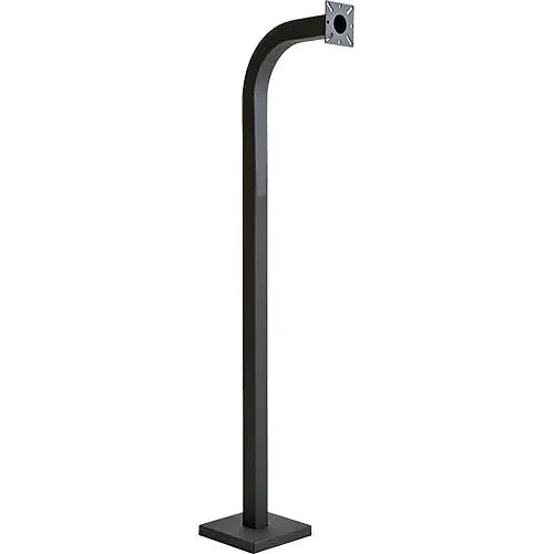 Pedestal Pro 58-9C-S 58" Gooseneck Pedestal, 12" Neck Reach, 2" Square, Black Powder Coated