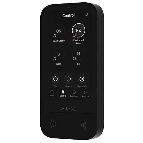 AJAX 58472 Wireless Keypad with Touch Screen, Black