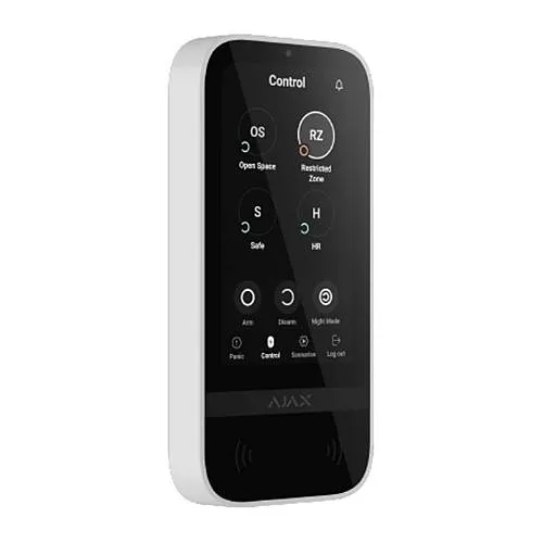 AJAX 58473 Wireless Keypad with Touch Screen, White