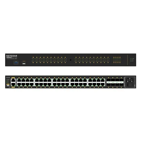 Kramer M4250-40G8F-PoE+ NETGEAR M4250 Series Managed Switch for 1GB AVoIP Deployments, 40 1G PoE+ Ports with 480W PoE Budget and 8 1GBase-T Ports