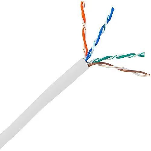 Remee 5AE244UTPRL2W CAT5e Riser Cable, 24/4 Solid BC, 500' (152.4m) Box, White