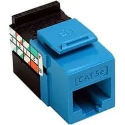 Leviton 5G108-RL5 GigaMax CAT5e QuickPort Jack, Blue