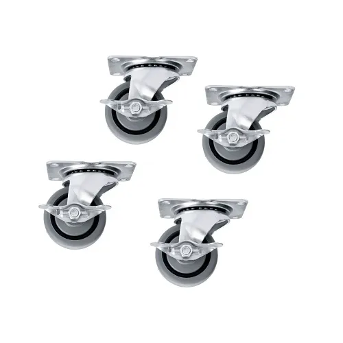 Middle Atlantic 5WLR Locking Fine Floor Caster Kit for Slim 5-Racks, 700 lb Capacity