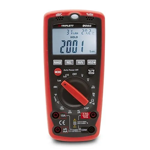 Triplett 9055 3-3/4 Digit 4000 Count 6-in-1 Digital Multimeter CAT IV 600V