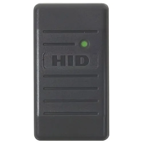 HID 6005BGB00 ProxPoint Plus Proximity Reader with Wiegand Output, Pigtail, Beep On, LED Normally Red, Reader Flashes Green on Tag Read, Classic Charcoal Gray