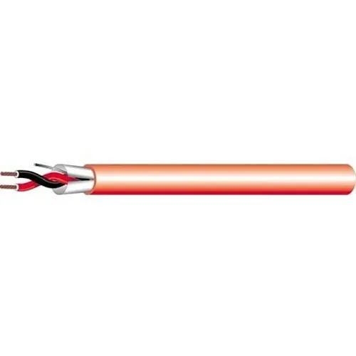 West Penn 60975BRD1000 18/2 Solid Shielded FPLP Fire Alarm Cable, 1000' (304.8m) Reel, Red