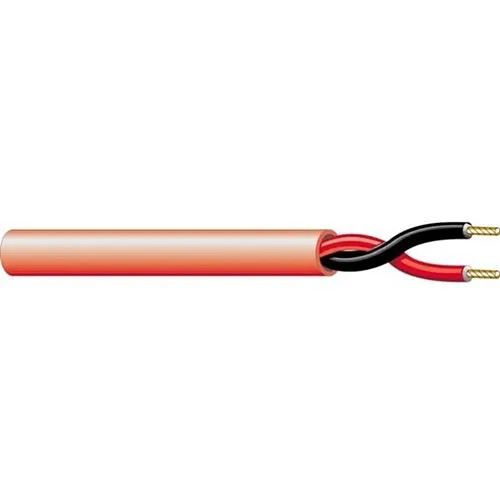 West Penn 60980BSRD1000 18/2 Stranded Unshielded FPLP Fire Alarm Cable, 1000' (304.8m) Reel, Red
