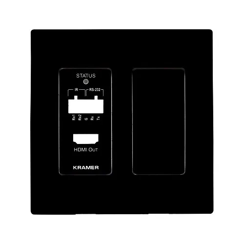 Kramer WP-789R US PANEL SET Black Frame and Faceplate Set for WP-789R Wall Plate