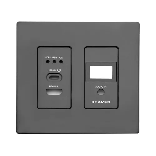 Kramer WP-SW2-EN7 US-PANEL-SET Frame and Faceplate Set for WP–SW2–EN7 US Wall Plate, Black