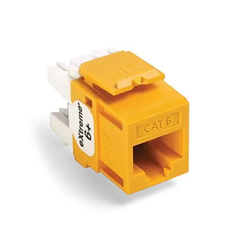 Leviton 61110-RY6 eXtreme CAT6 QuickPort Jack, Yellow