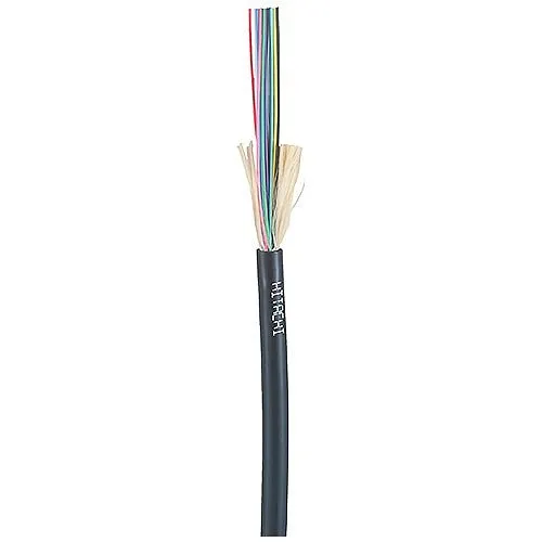 Proterial Cable 61468-12 Indoor/Outdoor Tight Buffered Plenum Cable, 12 Fibers, 50 UM OM3, 1000' (304m), Black