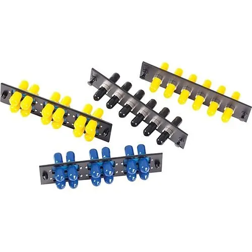 OCC 616MMST Fiber Adapter Plate, 6-Port Simplex, ST, 62.5 or 50 micron (OM2) Multimode, Composite Sleeve