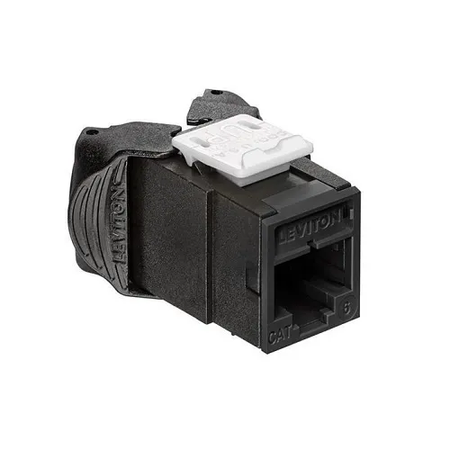 Leviton 61UJK-RE6 ATLAS-X1 CAT6 UTP QUICKPORT Jack, Black