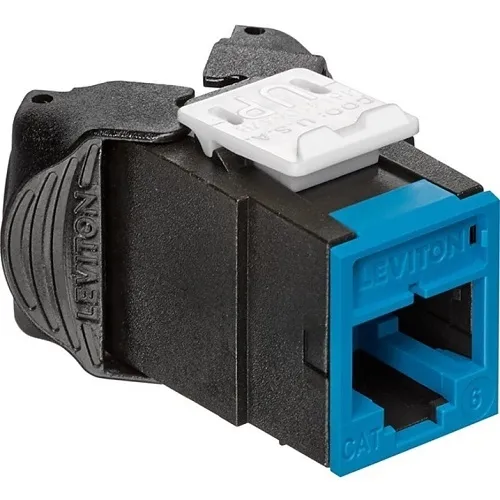 Leviton 61UJK-RL6 Atlas-X1 CAT6 UTP QuickPort Jack, Blue