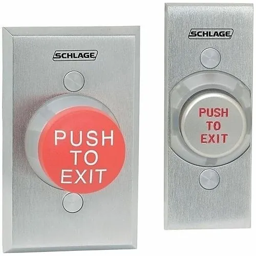 Schlage 623GR EX Mushroom Button, Single Gang, Push to Exit, 1-5/8", Green