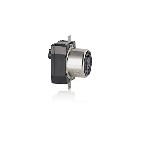 Leviton 6369CR Connectors, 50A 125/250V Non-NEMA 3P 4W Locking Receptacle