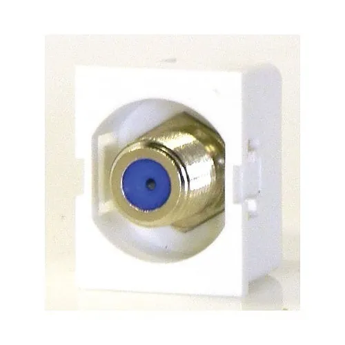 Ortronics 63700087 Connectors, TJ 1/RCA Feedthru 75Ohm FG, White