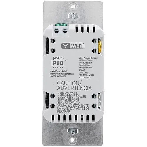Jasco 64556-991 Pro Series Wi-Fi In-Wall Smart Switch, Paddle, White and Light Almond Paddles