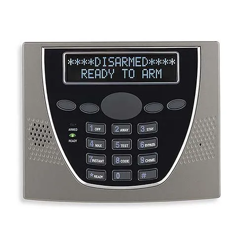 Honeywell Home 6460S Premium Custom Alpha Keypad for VISTA Systems, Silver and Black
