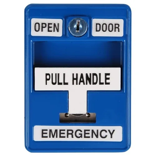 Dortronics 6510/BL-S35 6500 Series Emergency Pull Station, Pull Station with SPDT (Form C) Switches, Blue Enamel Finish