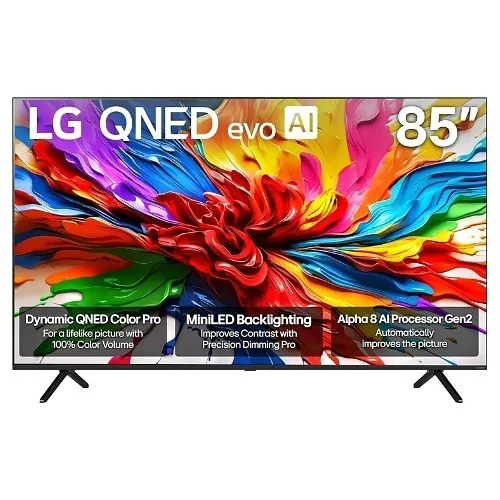 LG 65QNED92AUA 65" Class QNED92A Series QNED evo AI MiniLED 4K Smart TV 2025
