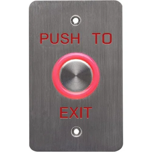 DynaLock 6610E 6600 Series Halo-Lighted Piezo Rex Push Button with "Push to Exit"