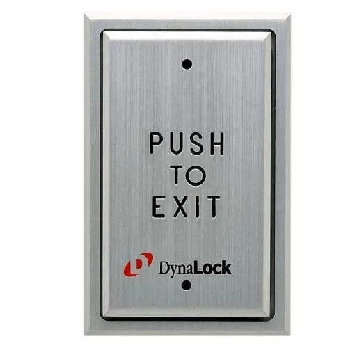 DynaLock 6750 Single-Gang Push Plate, Satin Aluminum