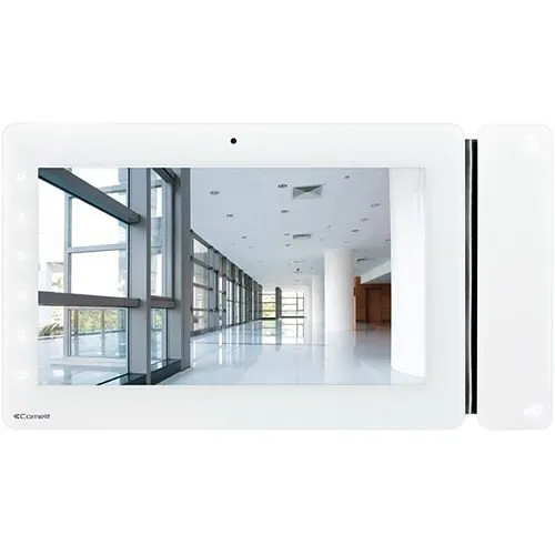 Comelit 6802W Maxi Series 7" 16:9 Touch Monitor Video Master Station with Full-Duplex Hands-Free Audio, VIP, White