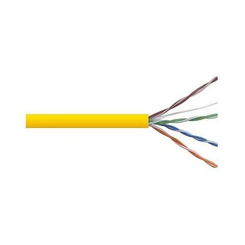 Remee 6BNSM2Y CAT6 Plenum Cable, 23/4 Solid BC, No Spline, CMP, 1000' (304.8m), Pull Box, Yellow