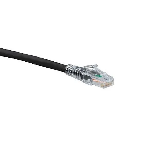 Leviton 6D460-07E eXtreme CAT6 SlimLine Boot Patch Cord, 7', Black