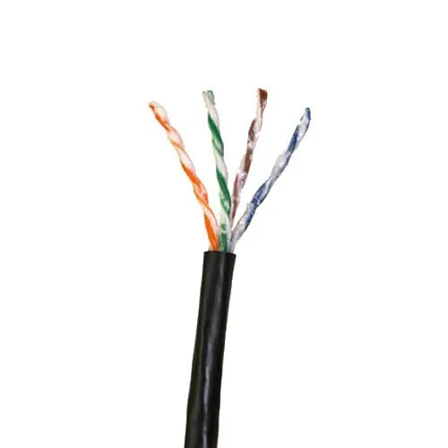 Remee 6DBFLD234UTPL1B CAT6 Plenum Cable, 23/4 Solid BC, Direct Burial, OSP Flooded, 500' (152.4m) Reel, Black