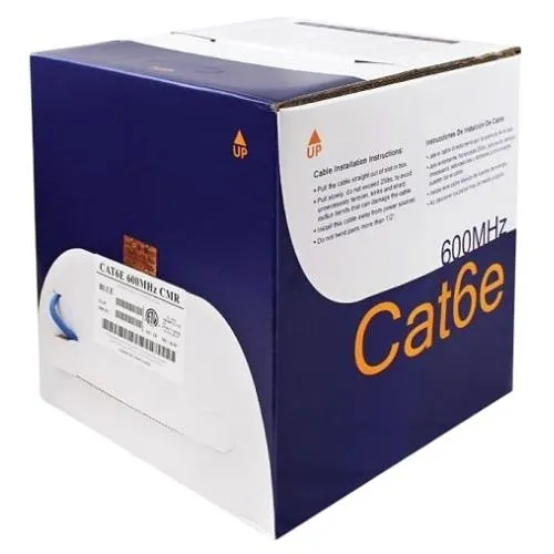 Wavenet 6E04UPWH4N CAT6e 23AWG UTP High-Performance Data Cable, 600MHz, Plenum, 1000', White