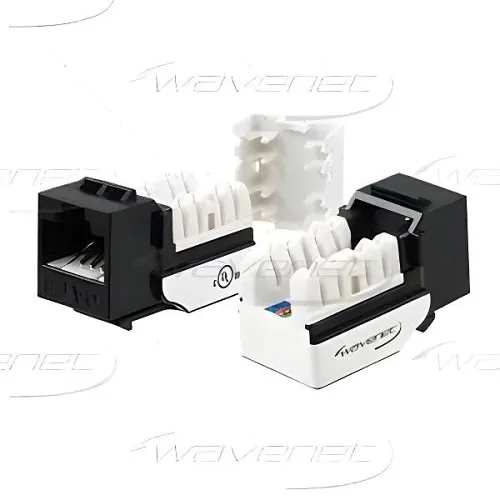 Wavenet 6EKSJBK SDJ Series Cat6 UTP Keystone Jack, 110-Type, Black