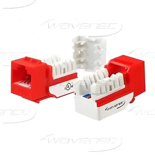 Wavenet 6EKSJOR 110-Type Punchdown 8P8C RJ45 CAT6 Keystone Jack, Orange