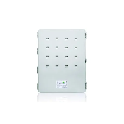 Leviton 6X316-CFG Indoor / Outdoor Electric Submeter, 120/208/240V, 16 Dual-Element Meters, Extra-Large Mini Meter MMU, NEMA 4X Enclosure