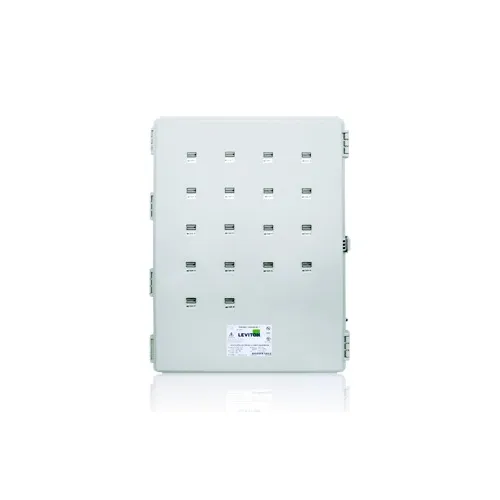Leviton 6X318-CFG Indoor / Outdoor Electric Submeter, 120/208/240V, 18 Dual-Element Meters, Extra-Large Mini Meter MMU, NEMA 4X Enclosure