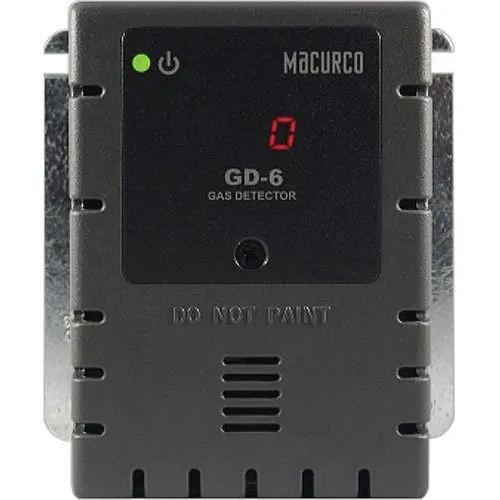 Macurco GD-6 6 Series Combustible Gas Fixed Gas Detector, Propane (LP) Methane (NG) Hydrogen (H2), 12-24VAC or 12-32VDC, Gray