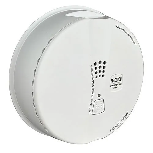 Macurco CM-E1R Security Series Carbon Monoxide CO Gas Detector, 9-32VDC, Residential/Light Commercial, Round