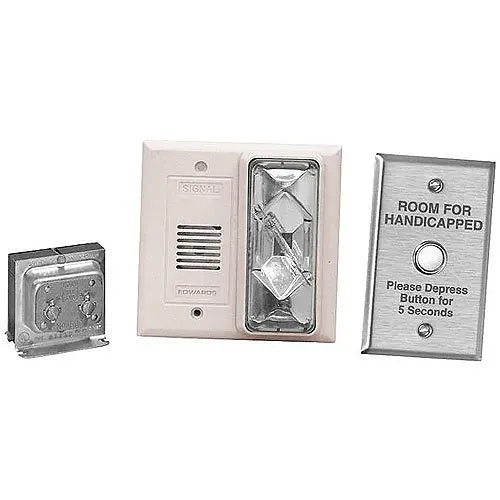 Edwards Signaling 7005-G5 Hotel Room Annunciator Kit, 24VDC, 0.125A, 24VAC, 50-60 Hz, 0.175A, Clear