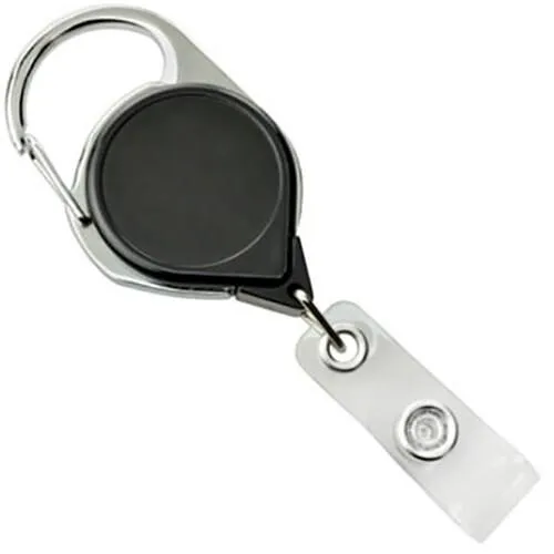 Brady ID 704-CLP-WHT Badge Reel, Carabiner Clip, White