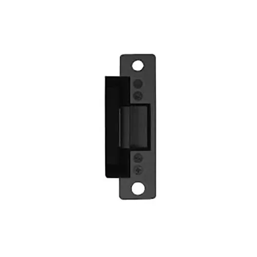 Adams Rite 7100-510-335-00 7100 Series Electric Strike with Radius Faceplate, 24VDC Continuous or Intermittent, Standard / Fail-Secure, Black Anodized
